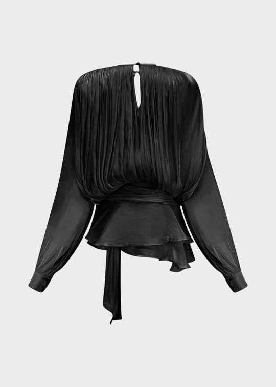 Vestido curto plissado