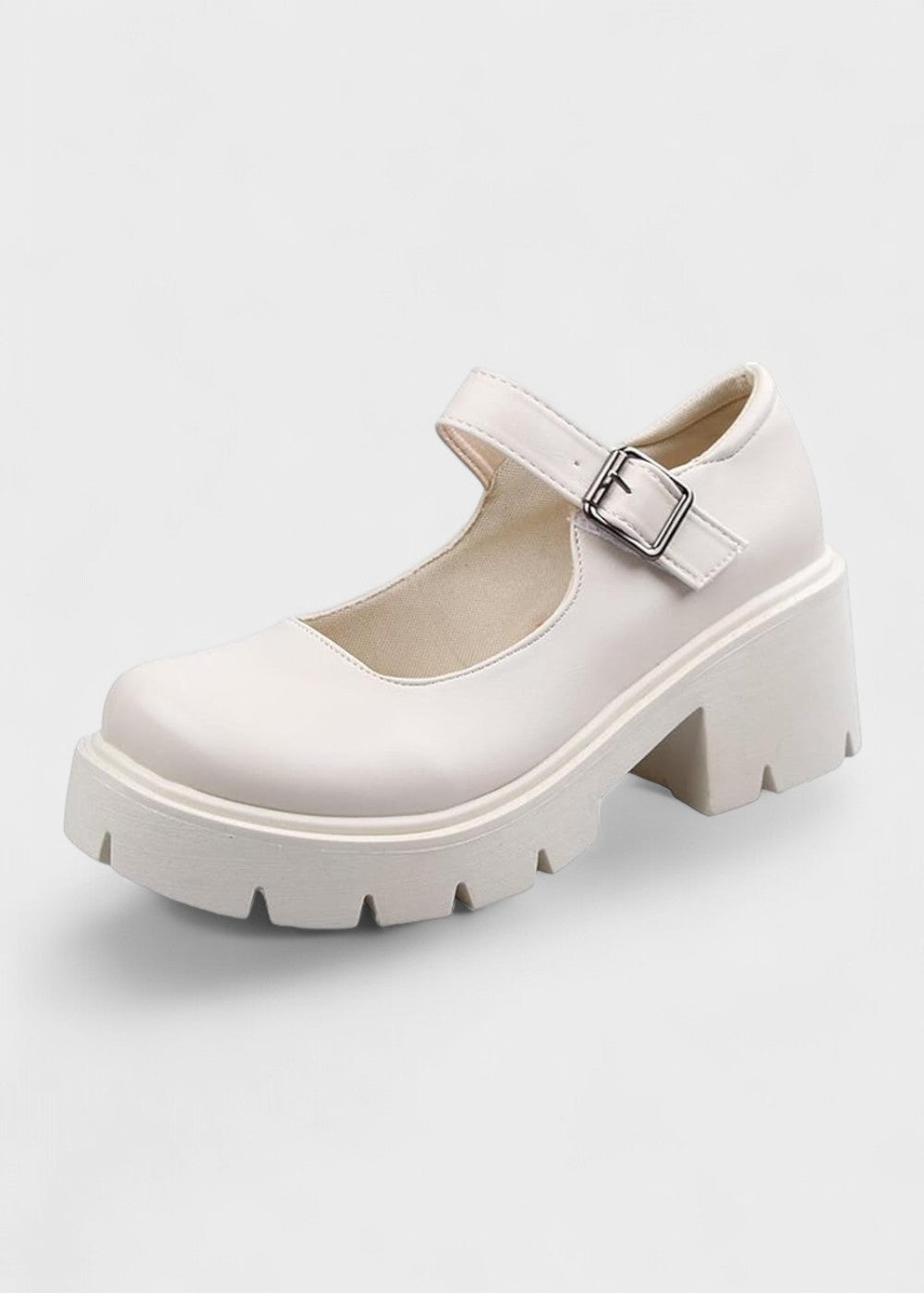 Bonnie - Sapatos Oxford Botas de Salto em Pele Preta Verniz