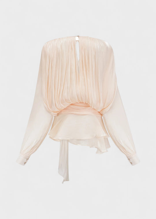 Vestido curto plissado