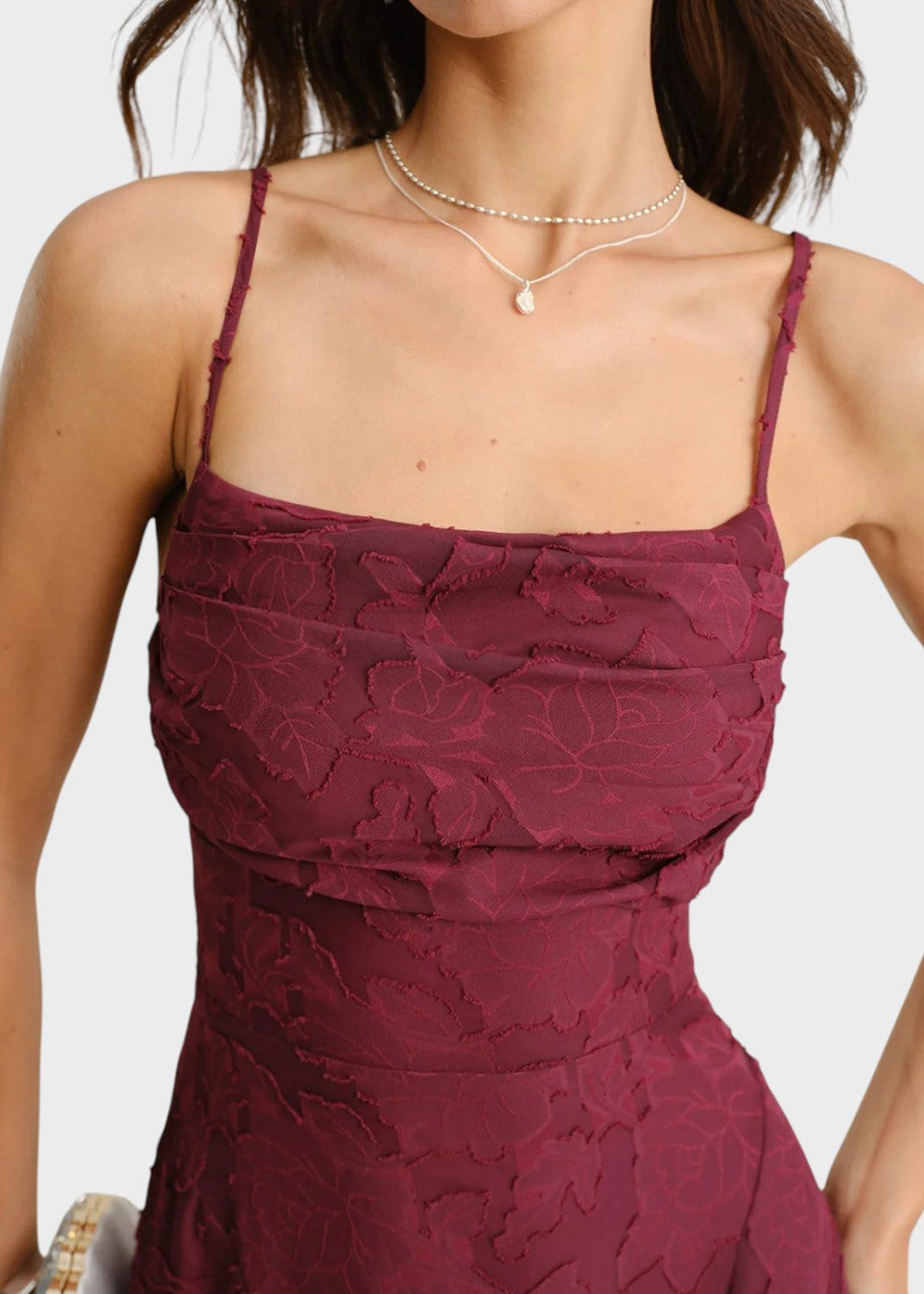Vestido longo com flores e costas nuas