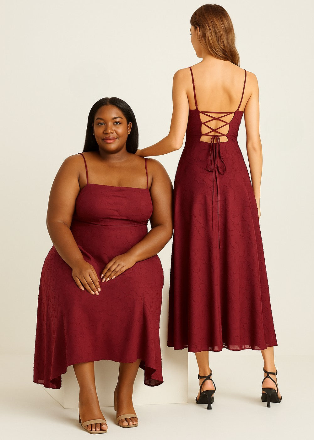 Vestido longo com flores e costas nuas